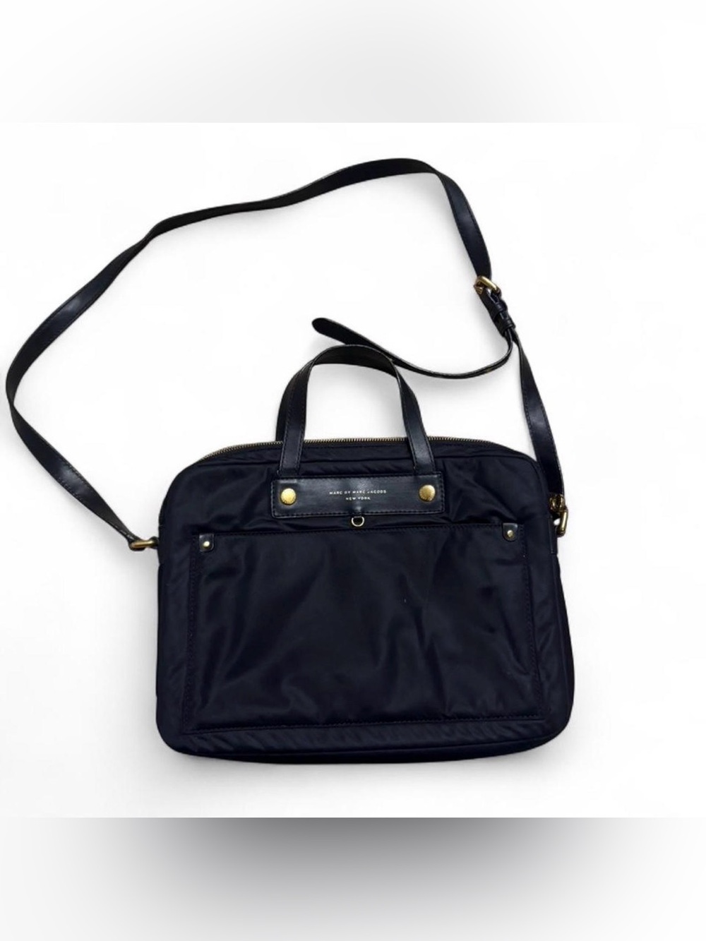 Marc by Marc Jacobs Black Nylon Laptop Bag with Shoulder Strap